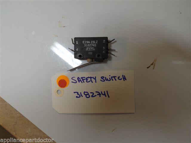 WHIRLPOOL STOVE 3182741 Safety Switch USED PART WHIRLPOOL STOVE 3182741 Safety Switch USED PART